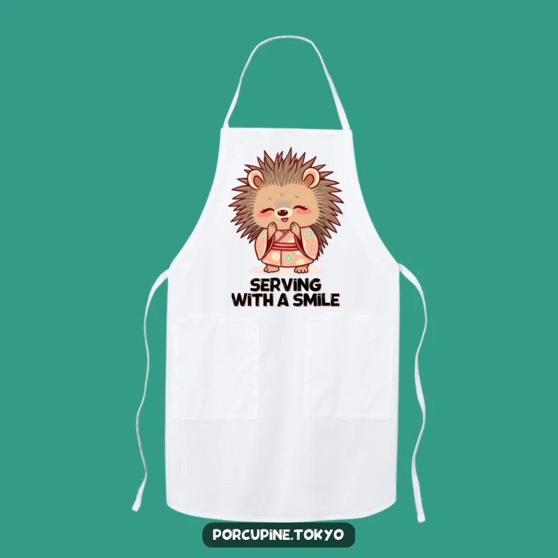 Funny Porcupine Kimono Apron - Cute Polite Kitchen Wear Gift