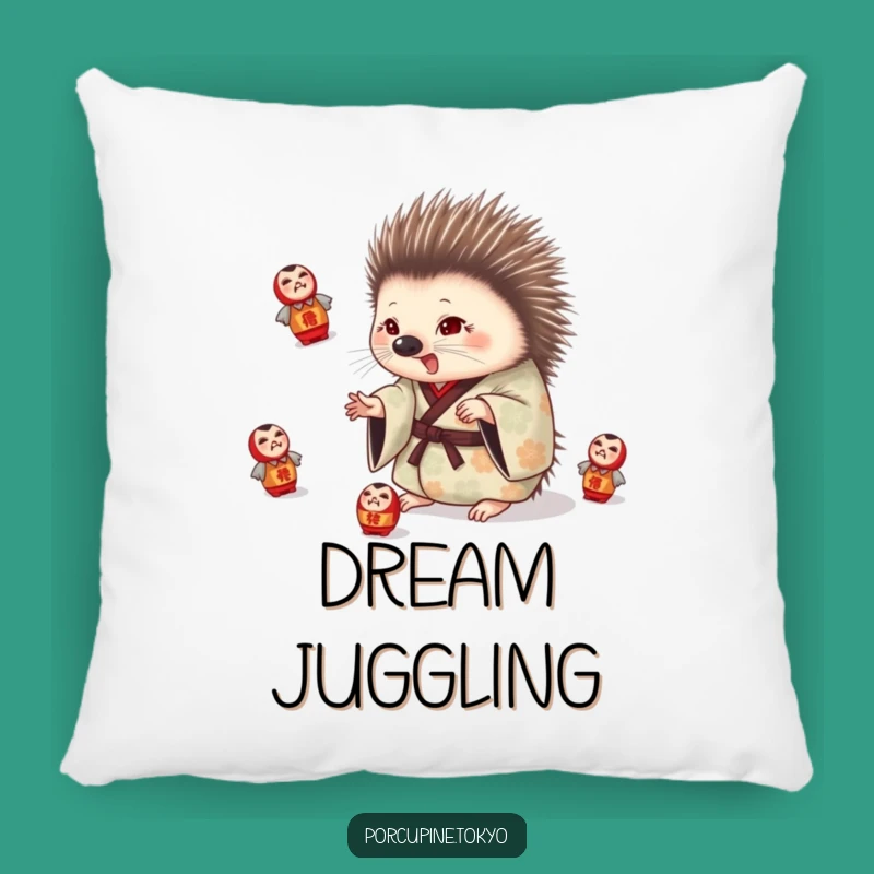 Funny Porcupine Juggling Pillow: Cozy Comfort with Playful Charm