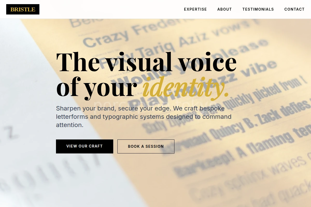 Bristle Typography