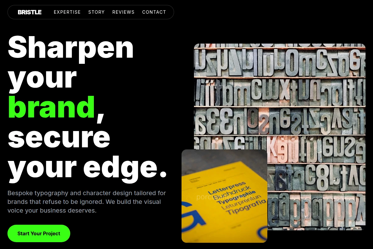 Bristle Typography