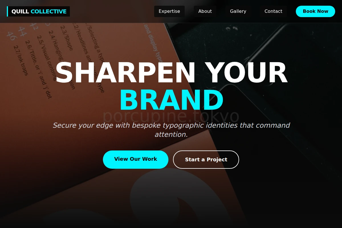 Sharp Typography