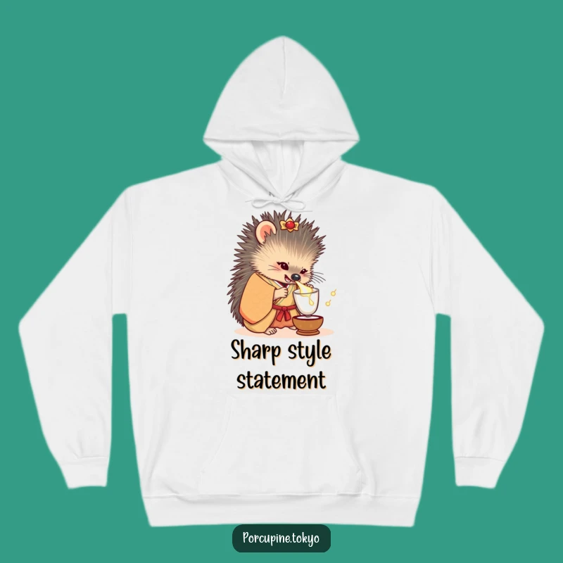 Cozy Funny Kimono Porcupine Hoodie: Warmth Meets Whimsy Gift