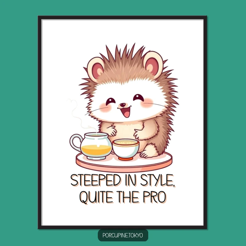 Funny Free Printable Wall Art: Porcupine Tea Ceremony Downloadable Decor