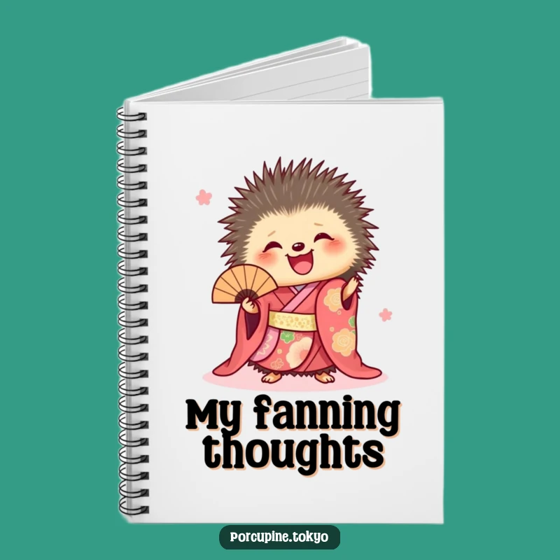 Funny Porcupine Kimono Notebook: Jot Down Ideas with Joyful Flair