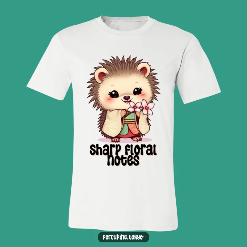 Funny Porcupine Ornate Kimono T-Shirt: Wear Delicate Beauty