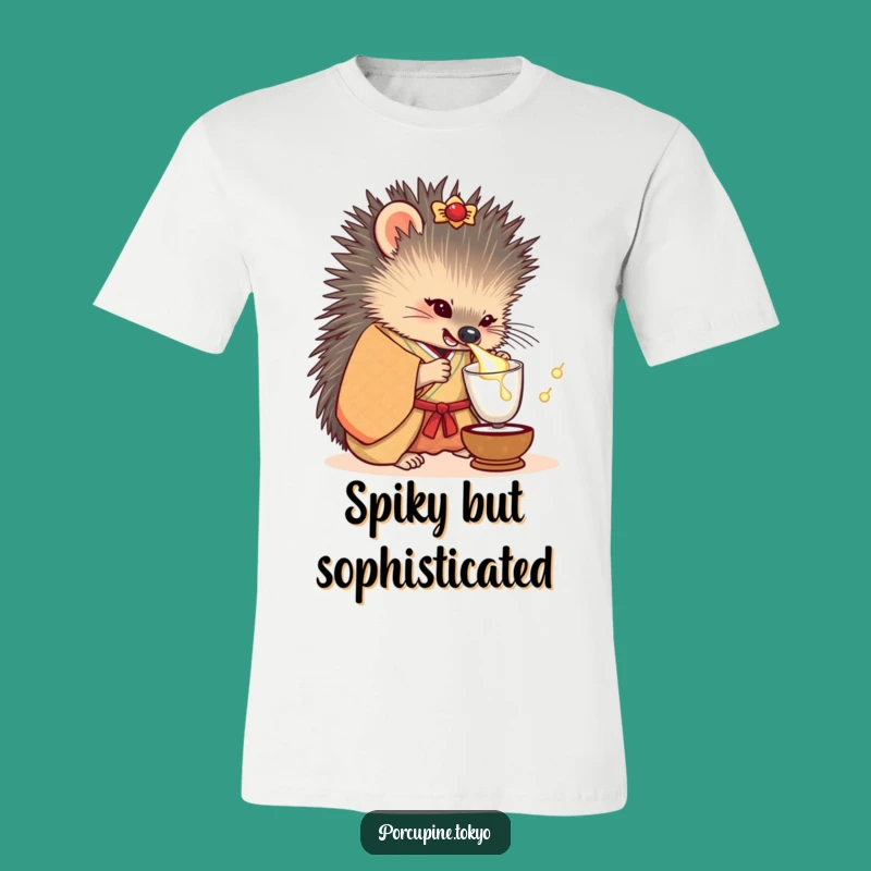 Funny Kimono Porcupine T-Shirt: Wearable Art for a Playful Spirit