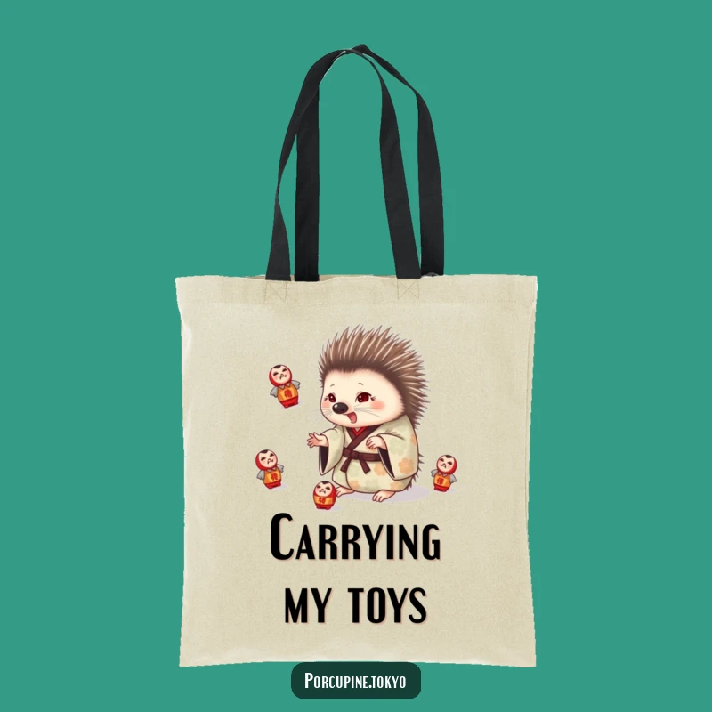 Funny Porcupine Juggling Tote Bag: Carry Fun with Playful Flair